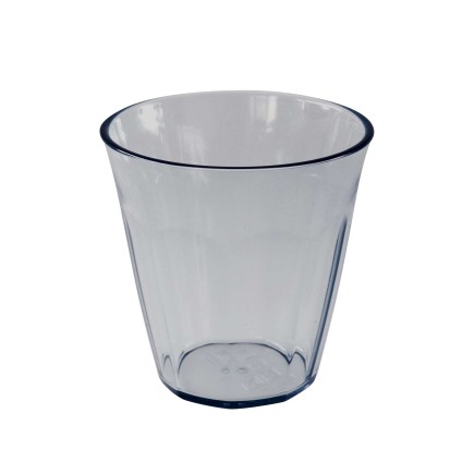 Lot de 12 verres à eau gris transparent de 300 ml